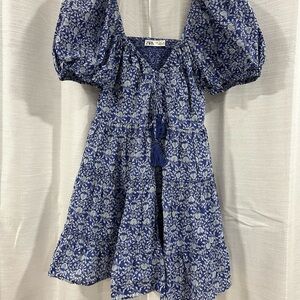 Zara Navy Floral Dress
